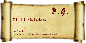 Mitli Galatea névjegykártya